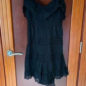 Guess Black Lace Romper